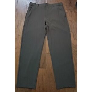 UNIQLO Men's Chocolate Brown Performance Elastic‎ Waist Pants Sz 34-35x26.5